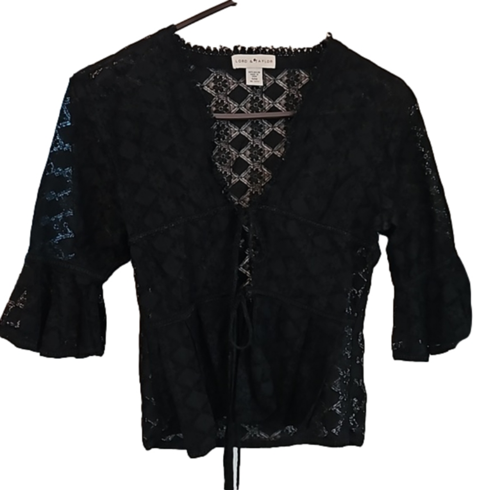 Lord & Taylor Lace Top Sz S/M